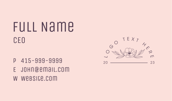 Natural Flower Business Business Card Design Image Preview