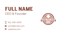 Chef Hat Rolling Pin Bakery Business Card Design