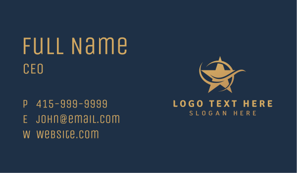 Golden Star Agency Business Card Design Image Preview