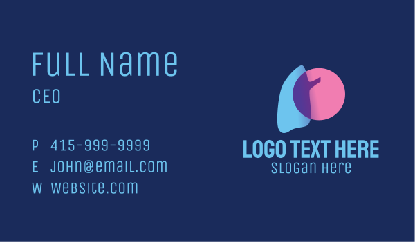 Respiratory Lung Organ Business Card Design Image Preview