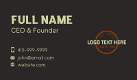 Modern Construction Wordmark Business Card Design