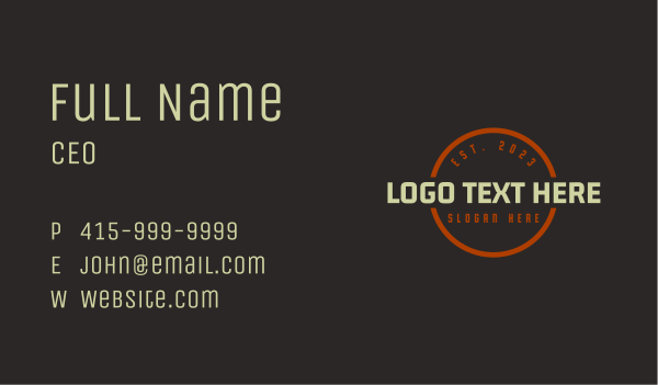 Modern Construction Wordmark Business Card Design Image Preview