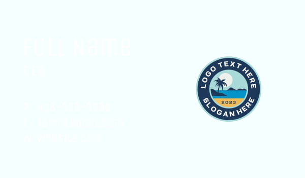 Island Beach Resort Business Card Design Image Preview