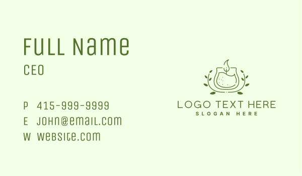 Relaxation Plant Candle Business Card Design Image Preview