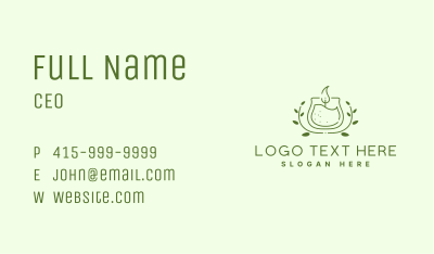 Relaxation Plant Candle Business Card Image Preview
