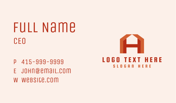 Orange Letter A Architecture Business Card Design Image Preview