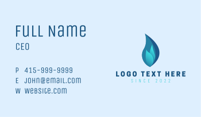 Blue Flame Fuel Business Card Image Preview