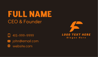 Electric Bolt Letter F Business Card Image Preview