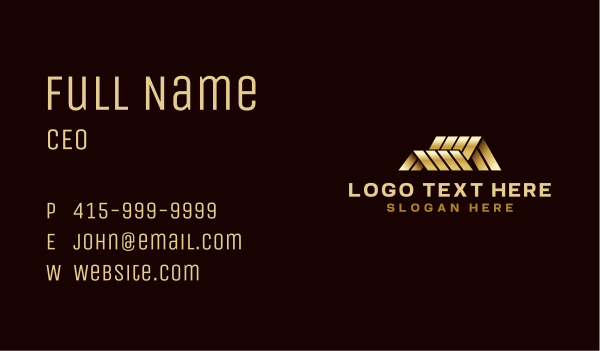 Elegant Roof Property Business Card Design