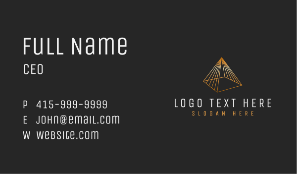 Finance Pyramid Business Card Design Image Preview