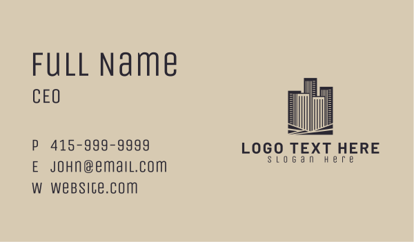 Corporate Company Building Business Card Design Image Preview