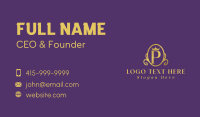 Gold Crown Letter P Business Card Image Preview
