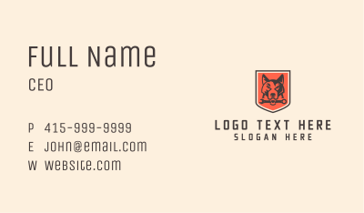 Wolf Mechanic Shop Business Card Image Preview