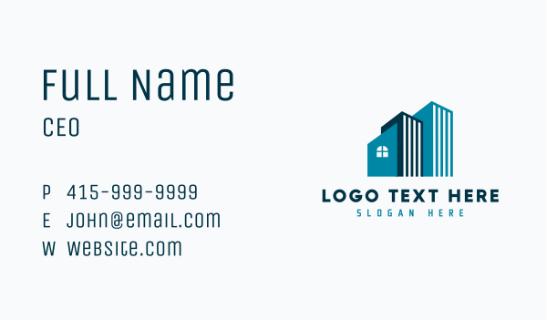 Real Estate Building Business Card Design Image Preview
