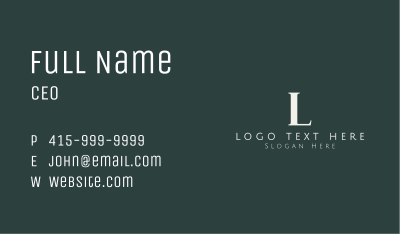 Simple Business Lettermark Business Card Image Preview