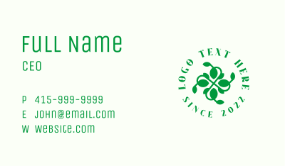 Green Leaf Gardening Business Card Image Preview