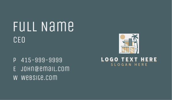 Contemporary Property Realtor Business Card Design Image Preview