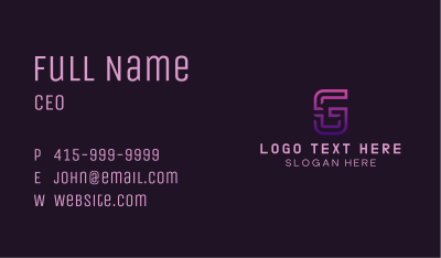 Gradient Digital Technology Business Card Image Preview