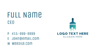 Gradient Paint Brush House Business Card Image Preview