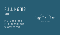 Generic Academy Wordmark Business Card Image Preview