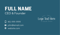 Generic Academy Wordmark Business Card Image Preview