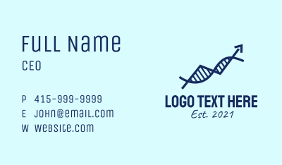 Blue Arrow DNA  Business Card Image Preview