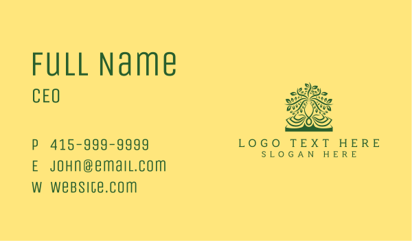 Book Learning Tree Business Card Design Image Preview