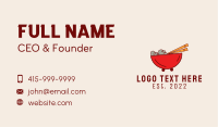 Oriental Noodles Food Cart  Business Card Design