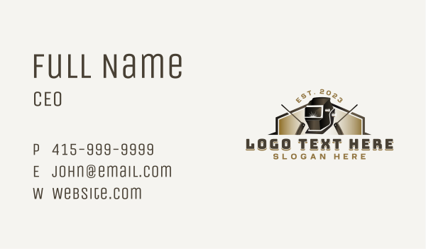 Welding Mask Equipment Business Card Design Image Preview