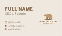 Gold Bear Animal Business Card Image Preview