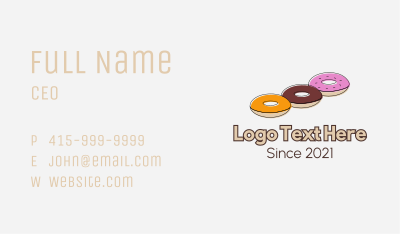 Triple Donut Snack Business Card Image Preview