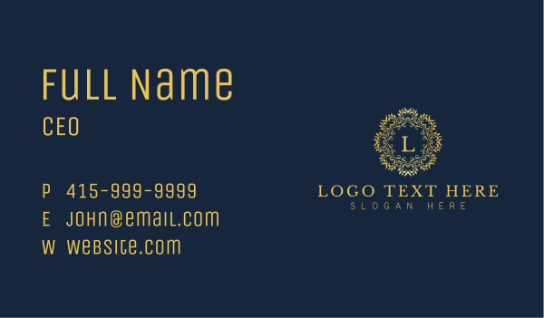 Luxury Floral Fashion Business Card Design Image Preview