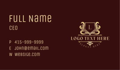 Royal Shield Crest Business Card Image Preview