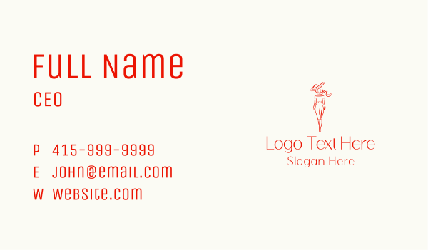 Woman Fashion Model Business Card Design Image Preview