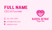 Pink Beautiful Woman Heart Business Card Image Preview