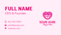 Pink Beautiful Woman Heart Business Card Image Preview