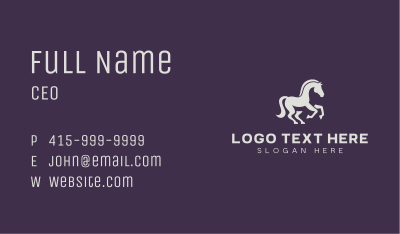 Equestrian Stallion Horse Business Card Image Preview