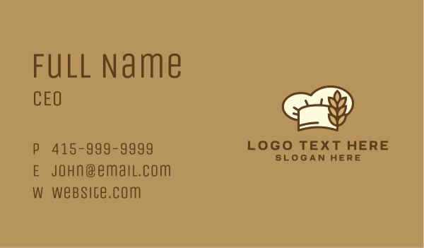 Wheat Chef Hat Business Card Design Image Preview