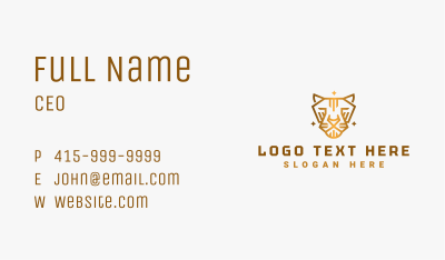 Wild Cat Tiger Business Card Image Preview