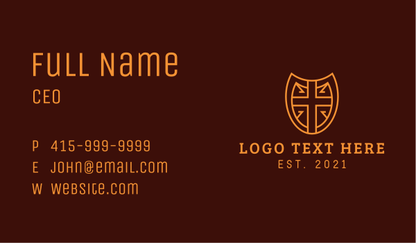 Nordic Medieval Shield Business Card Design Image Preview