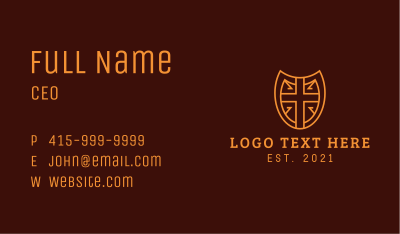 Nordic Medieval Shield Business Card