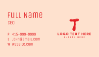 Liquid Soda Letter T Business Card Image Preview