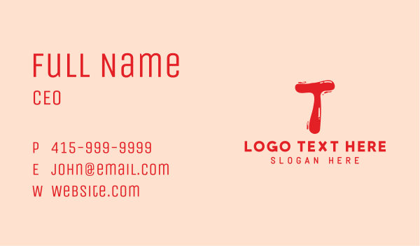 Liquid Soda Letter T Business Card Design Image Preview