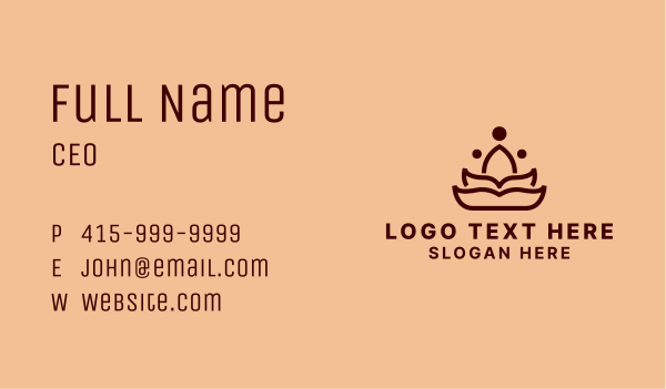 Yoga Lotus Chakra Business Card Design Image Preview