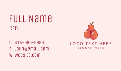 Pear Fruit Thong Panty Business Card Image Preview