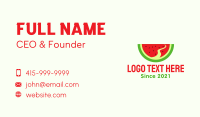 Watermelon Slice Pathway  Business Card Image Preview