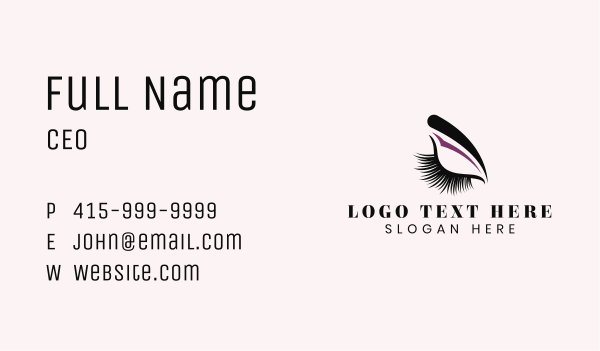 Beauty Cosmetic Eye Business Card Design Image Preview