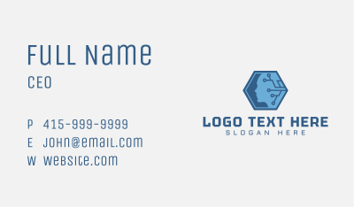 Hexagon Artificial Intelligence Business Card Image Preview