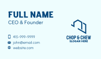 Minimalist Blue House Business Card Image Preview