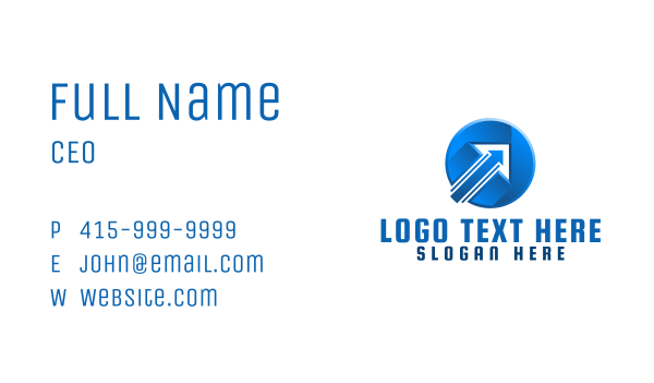 Arrow Circle Export Business Card Design Image Preview